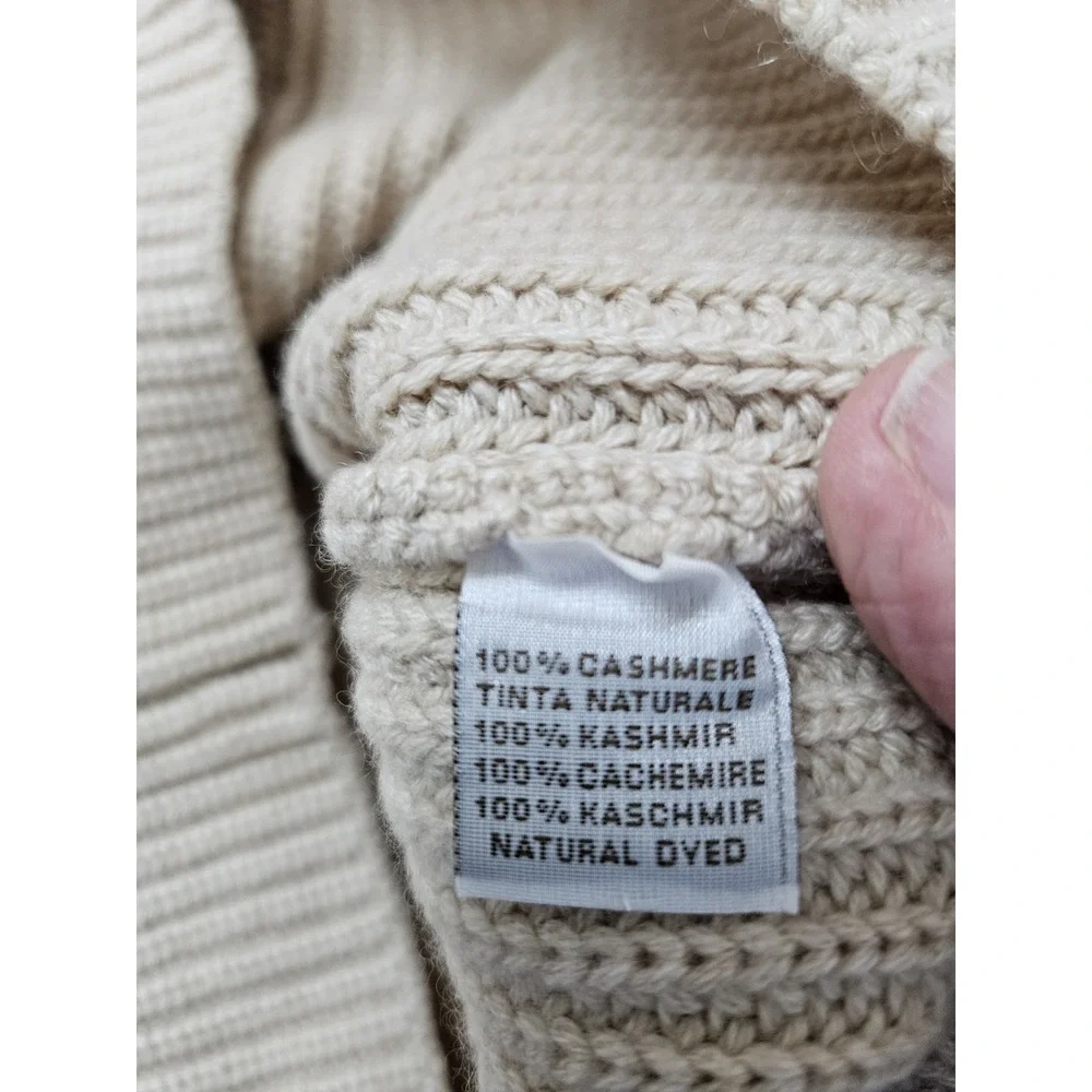 Kangra 100% Cashmere   Cardigan Chunky Knit Sweater Buttons New With Tags Sz 46